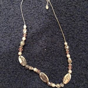 Believe, Strength, Courage Beaded Necklace